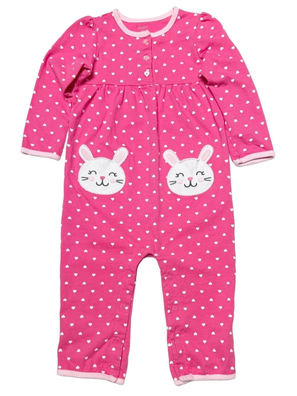 Carter’s Pink Heart Bunny Romper 24M